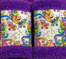 Set of 2 Purple Unicorn Boots