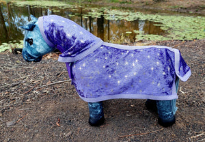 Toy Pony Purple Sparkle Velvet Rug/Neck Combo