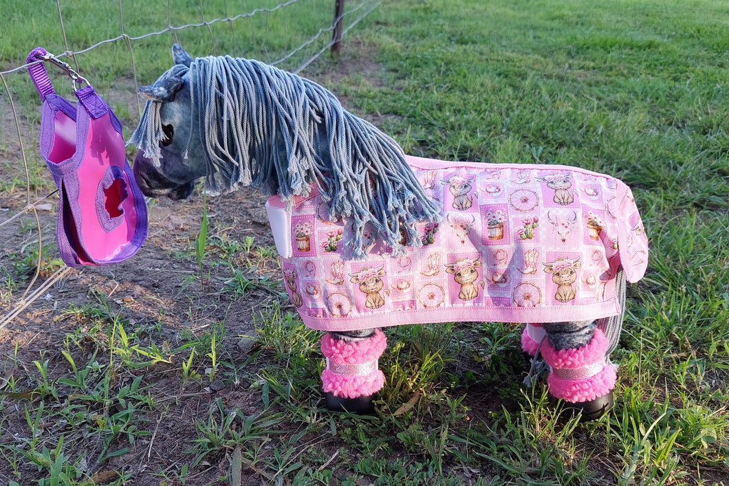 Country Highland Cows Toy Pony Rug