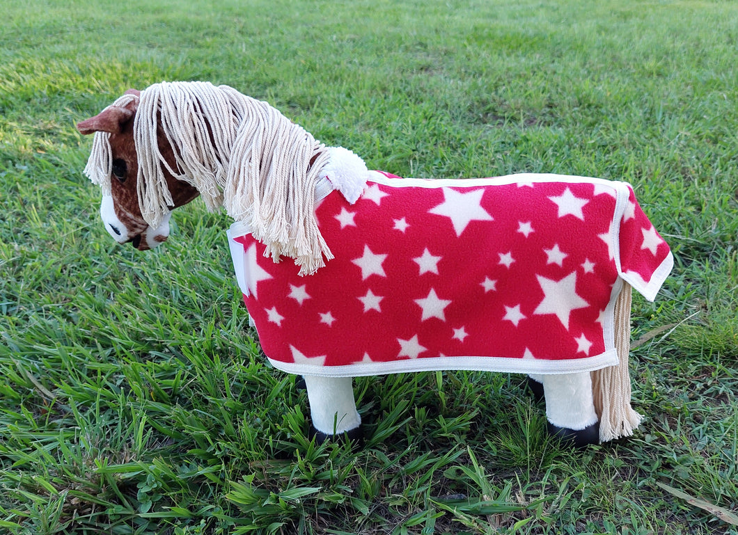 Red Star Sherpa Toy Pony Rug