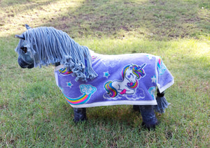 Unicorn Glow in the Dark Polar Fleece Toy Pony Rug