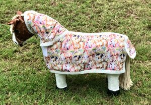 Pastel Horses Toy Pony Rug/Neck Combo