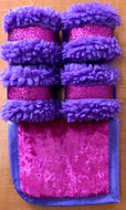 Pink/Purple Velvet Toy Pony Saddlecloth Set