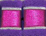 Set of 2 Purple/Hot Pink Sparkle Boots