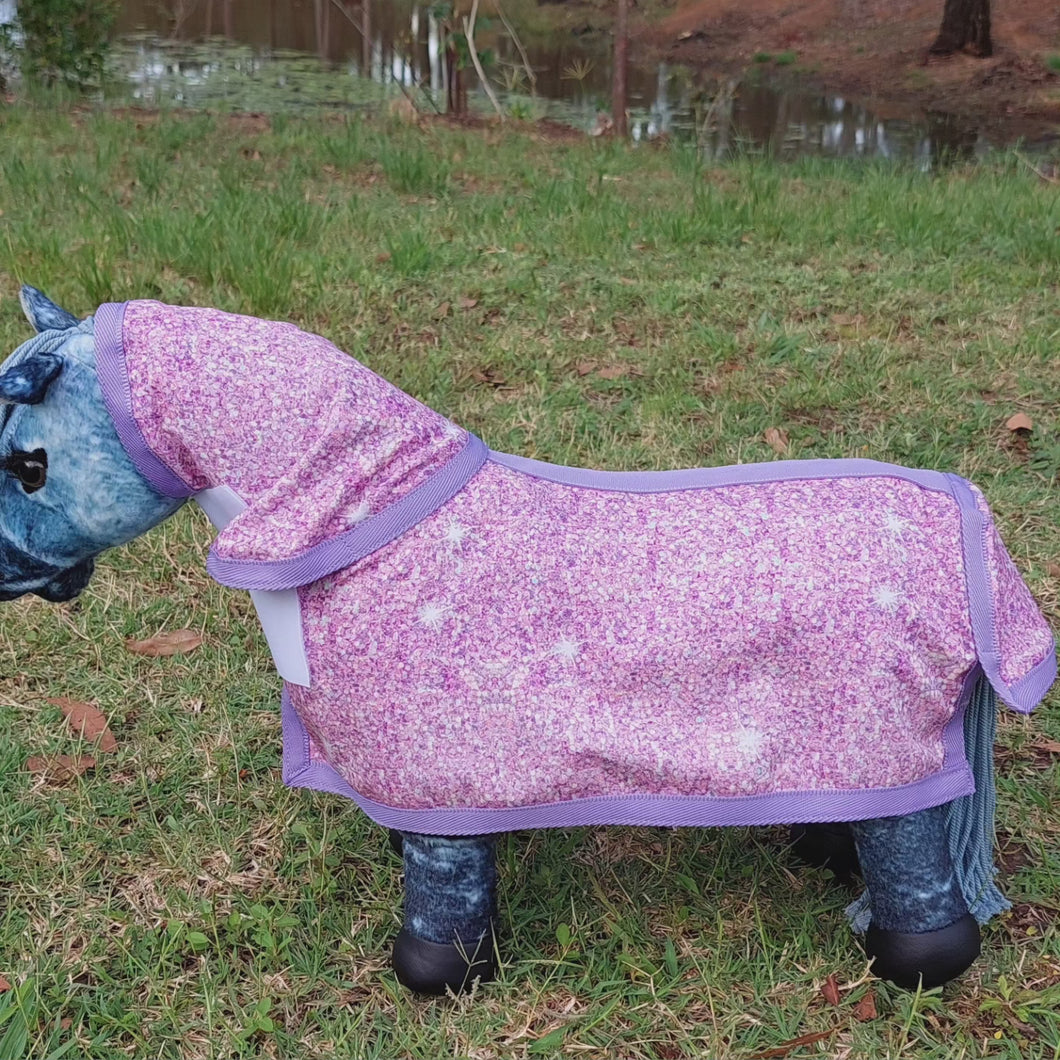 Pink/Mauve Toy Pony Rug/Neck Combo