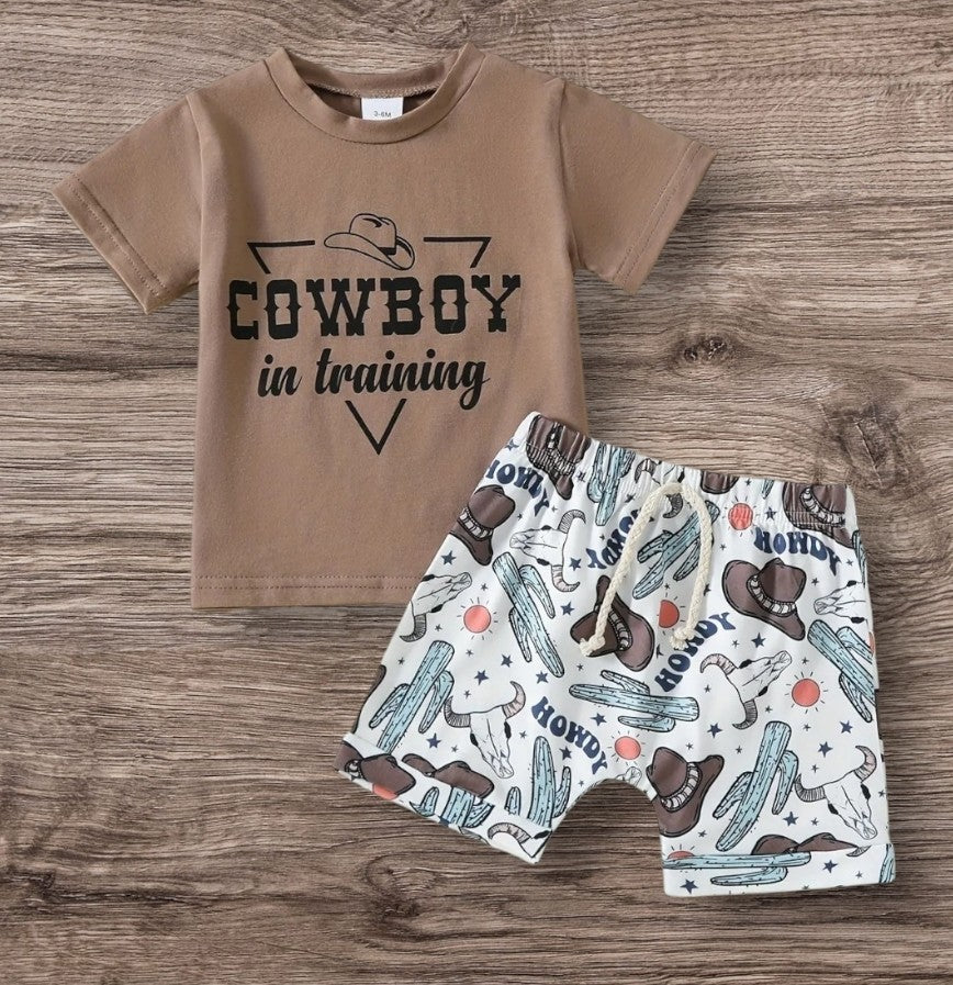 Cowboy in Training T-Shirt & Shorts