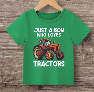 Just a Boy Who Loves Tractors - Green