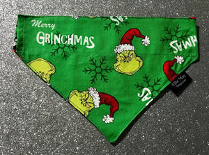 Merry Grinchmas Dog Bandana